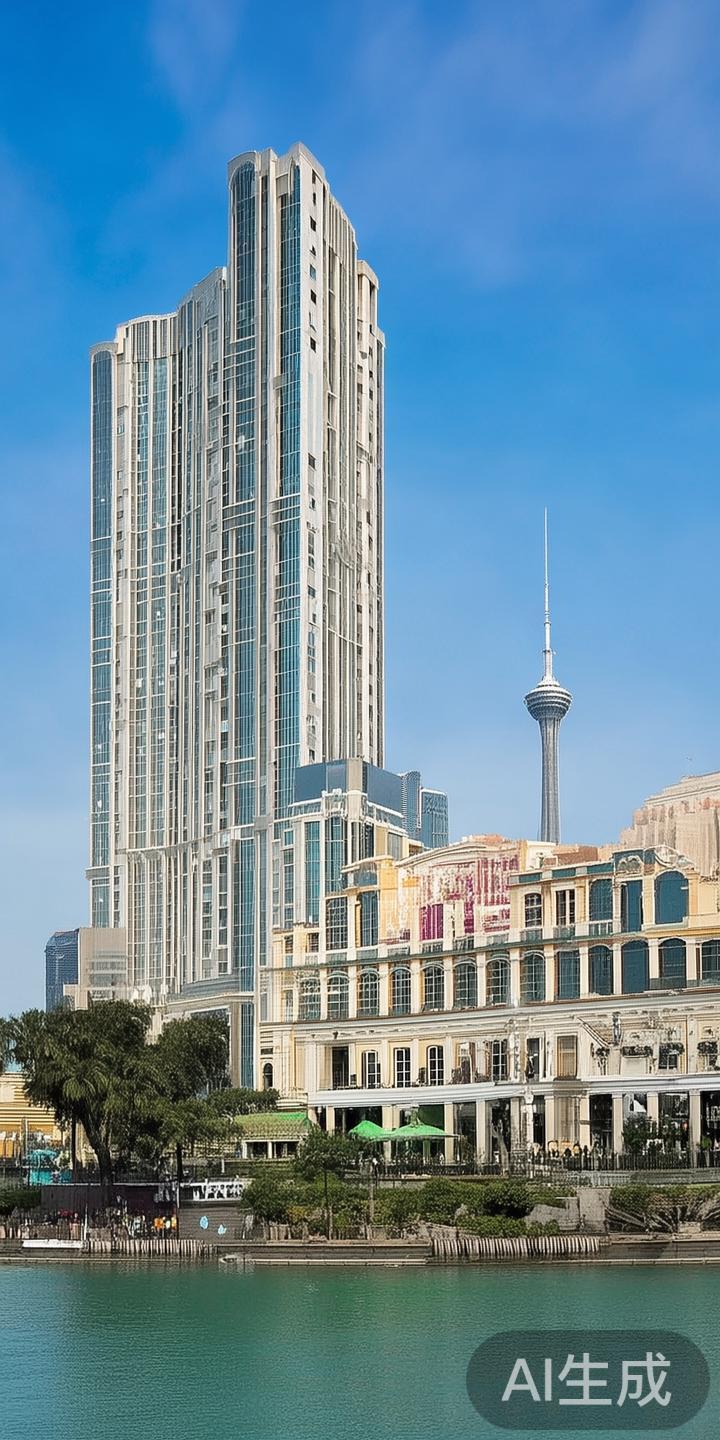 澳门威尼斯人酒店位于澳门半岛的繁华地段，具体坐落在